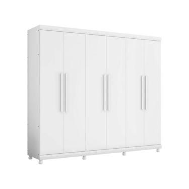 Imagem de Guarda-roupa Casal 6 Portas Lanza Antares, Branco