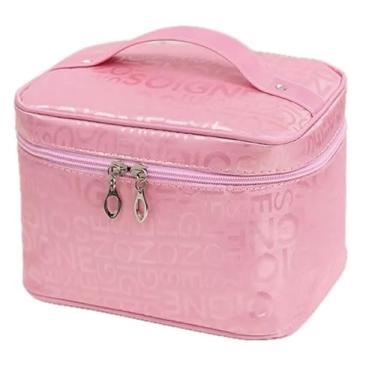 Imagem de Bolsa de Maquiagem Organizadora de Maquiagem e Cosméticos Estojo Grande (Rosa Claro2)