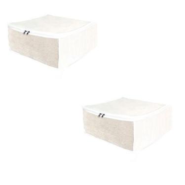 Imagem de Kit 2 Organizador de Gavetas Guarda Roupa Multiuso Branco - 123 Organi