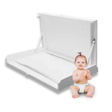 Imagem de Trocador Bebê Fraldário c/ Pistões Aparador MDF - Compacto - LIMED MOG