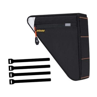 Imagem de Lljsszr Bolsa de Bicicleta Triangle, Bolsa de Quadro, à Prova D'água, Versátil, Fácil de Instalar com Alças, Bolsa para Tubo Inferior, Preto