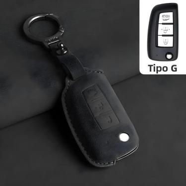 Imagem de Capa De Chave De Carro Em Suede Para Nissan Qashqai X-Trail Juke Tiida