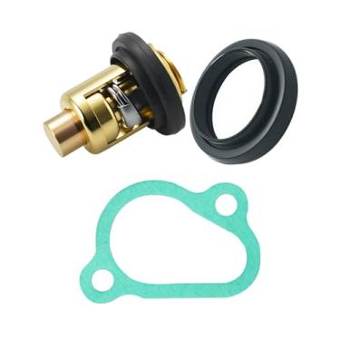 Imagem de 19300-ZV5-043 19351-ZV5-000 Termostato externo com junta serve para Honda BF20hp até 130hp BF25A BF30A BF40A BF50A BF75A BF90A BF115A e BF130A 4 tempos 1999-1999-2003