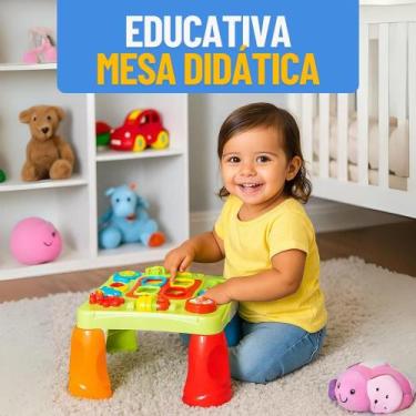 Imagem de Mesa de Atividades Para Bebê 1 Ano  Brinquedo Pedagógica Didático Educ