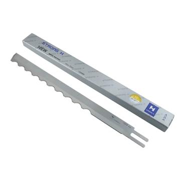 Imagem de Blooy - Lâmina de borda ondulada de 25 cm para máquina de corte reto KM, Eastman, SULEE, DA YANG Faca de corte de tecido feita de liga de aço (1 dúzia)