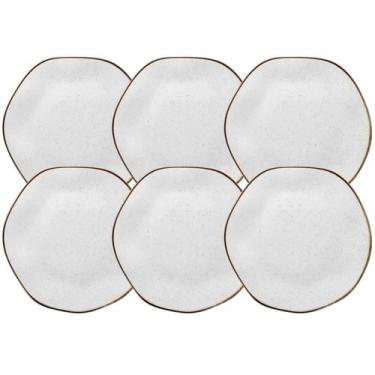 Imagem de Prato de Sobremesa Ryo Maresia 21,5cm Porcelana ul Claro - Oxford