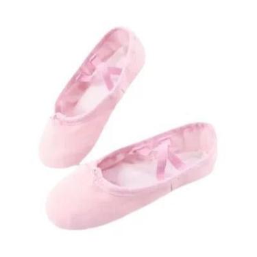 Imagem de Sapatilhas De Balé Para Meninas, Sola Macia, Lona, Sapatos De Dança Pa