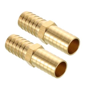 Imagem de Kozelo Pacote com 2 acessórios de mangueira de latão sólido Farpa de mangueira de 5/20.3 cm para conexões de 5/20.3 cm para máquinas domésticas, banheiras de massagem, compressão de ar e sistemas de