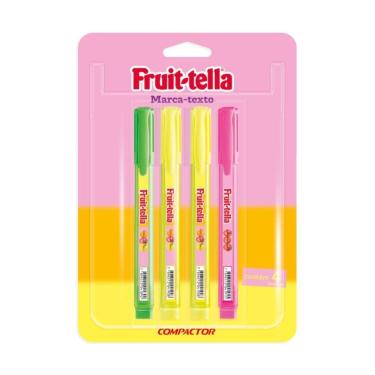 Imagem de Marca Texto Com 4 Cores Fruit-Tella Com Cheirinho Compactor