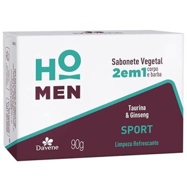 Imagem de Sabonete Vegetal em Barra Vegano 2 em 1 Corpo e Barba Sport HO MEN 90g - Davene