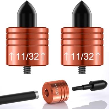 Imagem de VORIGY 2 peças de cabeças de decocking de parafuso de besta laranja - Dicas de liberação de flechas de caça e competição de ajuste universal para arcos recurvos e compostos