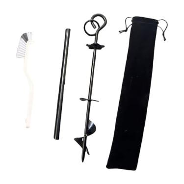 Imagem de Bothyi Estaca para barraca de cachorro com design espiral e antiemaranhamento, portátil para acampamento ao ar livre, quintal de areia, parque, com escova de