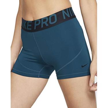 Imagem de Nike Women`s Pro 3" Training Shorts (Midnight Turquoise(AO9977-347)/Black, X-Large 3)