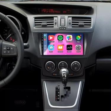 Imagem de Rádio estéreo para carro Android 13 para Mazda 5 2011 2012 2013, rádio com tela sensível ao toque de 22.9 cm Double Din Carplay Android Auto Rádio GPS Navi Player Carplay Bluetooth FM 1280 x 720 AHD