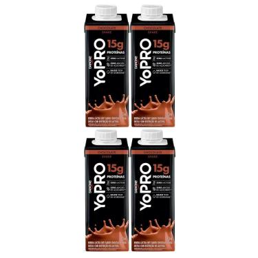 Imagem de Kit 4 YoPRO Bebida Láctea UHT Chocolate 15g de proteínas 250ml