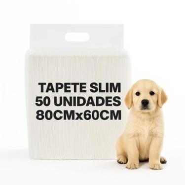 Imagem de Tapete Higiênico 80 X 60 CM Slim Primeira Linha Fardo com 50 unidades 