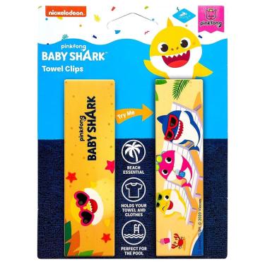 Imagem de Pinkfong Baby Shark Toalha Clipes Yellow Secure Bag Lounge