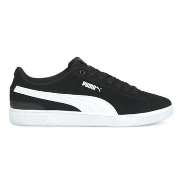 Imagem de Puma Tênis feminino Vikky 3.0 com cadarço, preto/branco/prata, 8.5