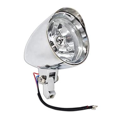 Imagem de RainMan S Faróis de motocicleta viseira cromada lâmpada de substituição para Sportster XL Dyna 12V
