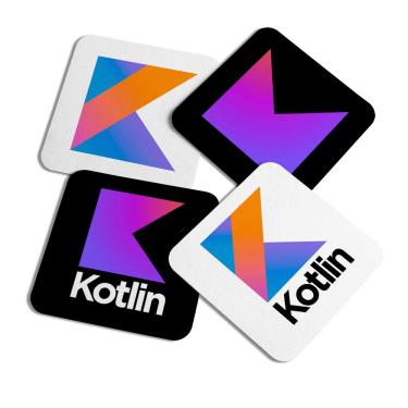 Imagem de Porta copos Dev - Kotlin c/ 4pç de borracha
