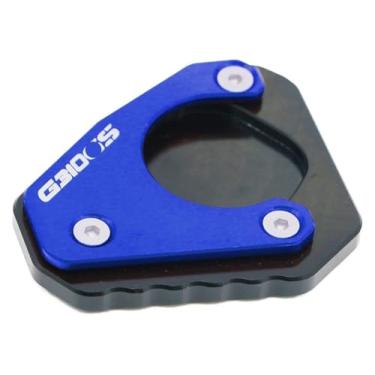 Imagem de Acessórios de motocicleta Placa de extensão de suporte CNC Suporte lateral para pé Almofada de ampliação compatível com G310GS G 310GS G 310 GS 2017-2023 (G310gs Azul 17-21)