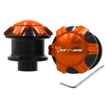 Imagem de BYYINGSUS Compatível com YZF R3 R25 MT03 MT-03 MT25 MT-25 Acessórios de motocicleta CNC Parafusos de suporte deslizante de carretel de braço oscilante (MT25 Laranja)