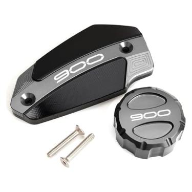 Imagem de Compatível com Z900 Z 900 ABS 2017-2024 2023 tampa do reservatório de fluido de freio dianteiro traseiro da motocicleta acessórios da tampa de enchimento de óleo do motor (cinza dianteiro traseiro)