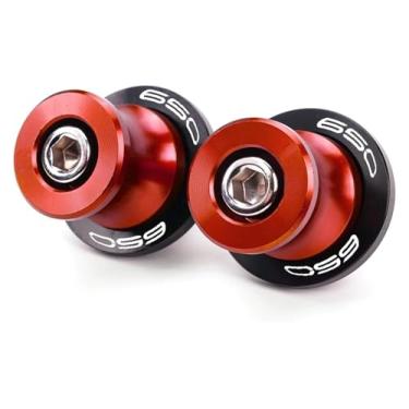 Imagem de BYYINGSUS Parafusos de suporte M8 de alumínio bobinas deslizantes acessórios de motocicleta compatíveis com Z650 Z800 Z900 2017-2024 (vermelho-650)