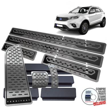 Imagem de Descanso Pedaleira Soleira Preto Alto Relevo Ford Territory