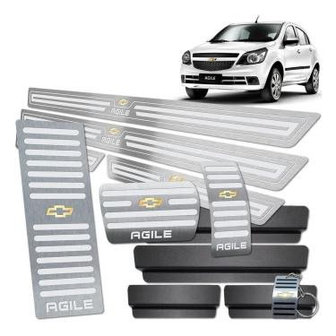 Imagem de Descanso Pedaleira Automático Soleira Chevrolet Agile Prata