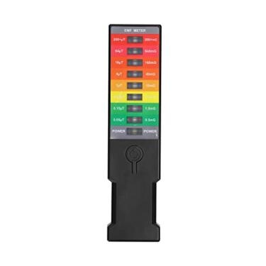 Imagem de Medidor portátil de campo eletromagnético EMF Gauss Medidor portátil de EMF Monitor de campo magnético para casa Detector eletromagnético elétrico ambiental 9 LED Gauss Meter