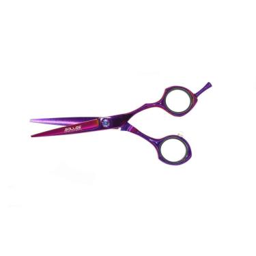 Imagem de Tesoura fio navalha salles profissional 5.5 roxa