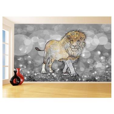 Imagem de Papel De Parede Animais Pop Art Leão Rei Selva 3,5M Pxa59