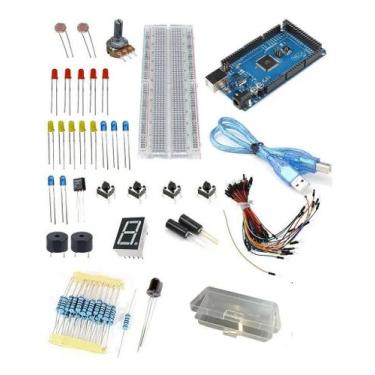 Imagem de Kit Iniciante Mega 92 Peças com Caixa Organizadora para Aprendizado - 