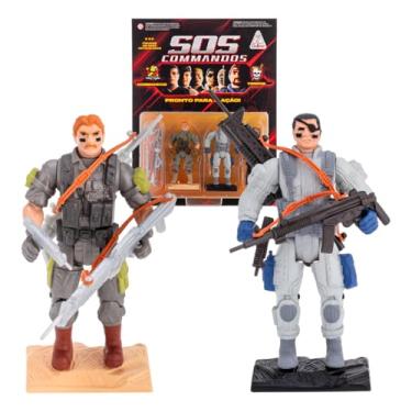 Imagem de Boneco Bonequinho SOS Commandos x Terrror Willie Go x Mattone 2 Figuras De Ação Colecionável Original Gulliver