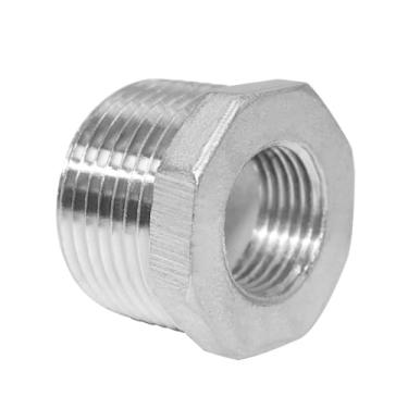 Imagem de Joywayus Aço inoxidável 2.5 cm NPT macho x 1/5.1 cm NPT fêmea bucha cabeça sextavada redutor encaixe de tubulação