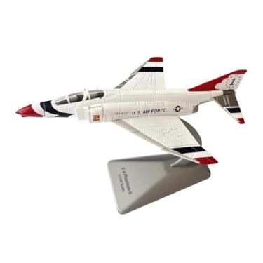 Imagem de MERIGLARE 1:144 Modelo de caça simulado avião realista com base brinquedo modelo de avião de ataque para prateleira de quarto sala de estar bar, Branco Prateado