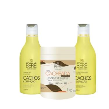 Imagem de BELA BERÊ, Kit Bela Berê CACHOS Shampoo Condicionador e Ativador 3C 1kg