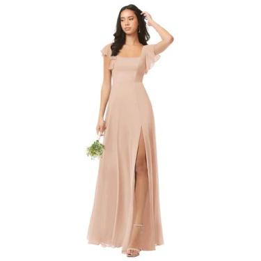 Imagem de Vestido de dama de honra Oisslec English Rose A Line Line para mulhere