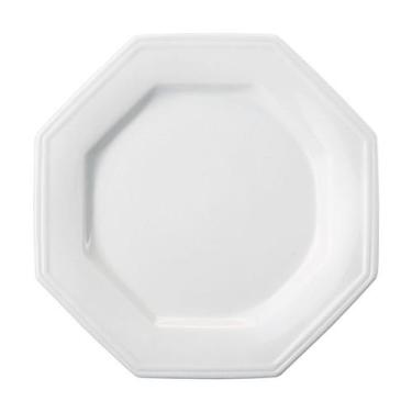 Imagem de Prato Sobremesa 20cm Linha Prisma Branco Porcelana Schmidt, Branco, 1
