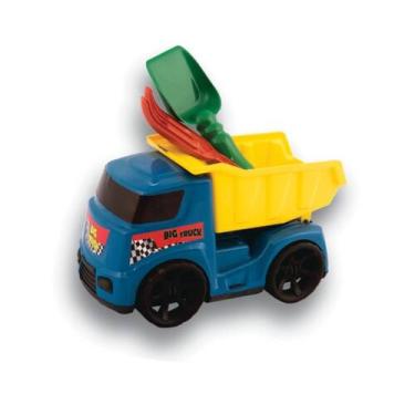Imagem de Caminhao Pa Rastelo Brinquedo De Plástico Infantil Carrinho Menino Men