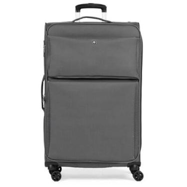 Imagem de Mala Grande Poliéster 4 Rodas Suissewin Verbier Cinza, G
