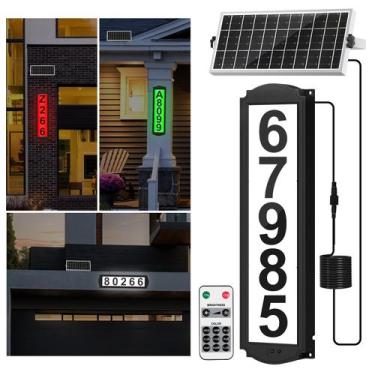 Imagem de Números de casas solares T-SUNUS 911 Ubereats com painel separado
