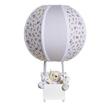 Imagem de Potinho de Mel Abajur Balãozinho Ursa Quarto Bebê Infantil Menina Lilás
