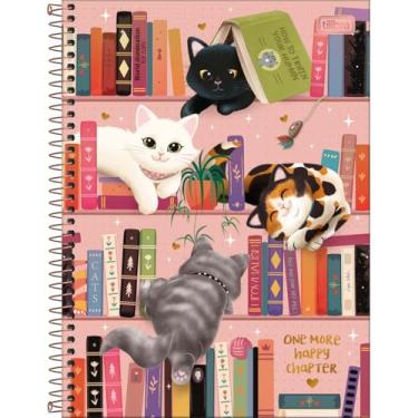 Imagem de Tilibra - Caderno Espiral Capa Dura Universitário 1 Matéria Purrfect Cats 80 Folhas - Livros E Gatos