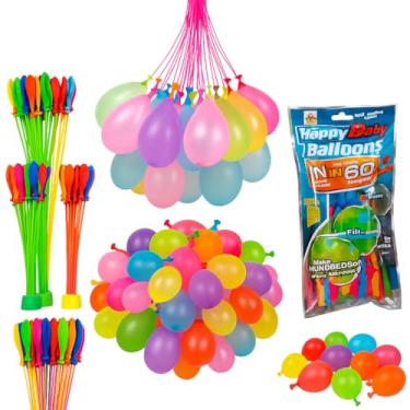 Imagem de Kit 74 Balões de Água Coloridos para Guerra de Água Brincadeiras Festas Verão e Diversão Infantil Resistentes e Rápidos de Encher Piscina e Eventos ao Ar Livre com enchedor pratico