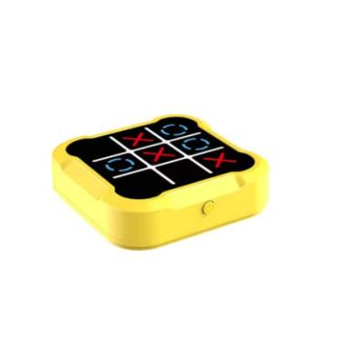 Imagem de Jogo da Velha Eletrônico com Tela Sensível ao Toque, 3 Modos de Jogo, 9cm x 9cm x 3cm, Amarelo e Preto Luz Sons Brinquedo Educativo Infantil Compacto e Portatil Console- Carregamento USB (Amarelo)