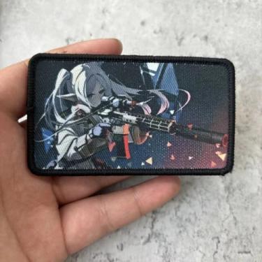 Imagem de Patch de anime para meninas - Remendos engraçados de meme, patch de moral tático militar com fecho de , adesivos para mochilas, uniformes militares, jeans, jaquetas, coletes, chapéus e mais