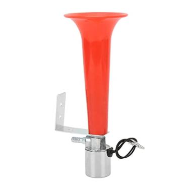 Imagem de Domary Buzina de Ar Vermelha 180DB, ABS Resistente às Intempéries, Compressor de Metal à Prova de Ferrugem, para Veículos 12V/24V, Carros, Caminhões, SUVs, Iates, Barcos, ônibus, Com