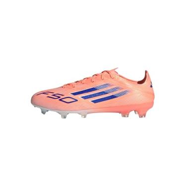 Imagem de adidas Tênis unissex adulto F50 Pro Firm Ground, Laranja/azul claro/branco, 5 Women/4 Men